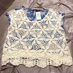 Crocheted top by Jessica Simpson